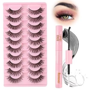 Kattenwimpers Volume 3Strip Pluizige Handgemaakte Herbruikbare D Curl Valse Wimpers