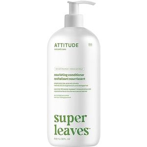 ATTITUDE Vloeibare haarconditioner, voedend en verstevigende plantaardige en minerale gebaseerde ingrediënten, veganistisch en dierproefvrij, gegrafeerde olie en olijfbladeren, 946 ml