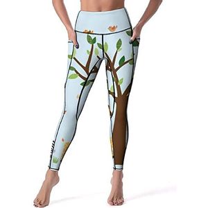 Safari Pride Jungle Tree Yogabroek voor dames, hoge taille, buikcontrole, workout, hardlopen, leggings, 2XL