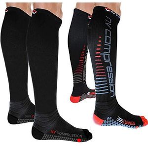 NV Compression 365 Cushion Socks – zwart – compressiesportsokken – voor hardlopen, fietsen, triatlon, gym