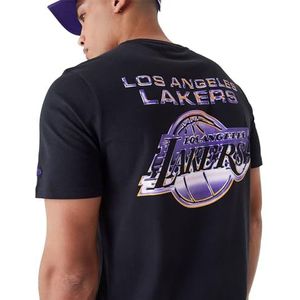 New Era NBA Holographic LA Lakers T-shirt heren shirt, zwart/lila, XL