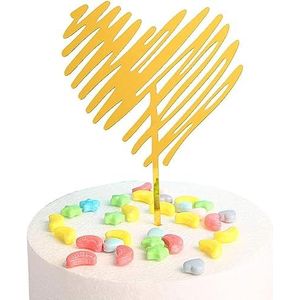 Cake Topper Taart Decoraties for Verjaardag, Bruiloft, Cake Topper Acryl Cupcake Topper Gelukkige Verjaardag Decoratie Geschikt for Verjaardag Taart Decoratie, 50 Stuks, Goud, A (Kleur: Goud-4) (Colo