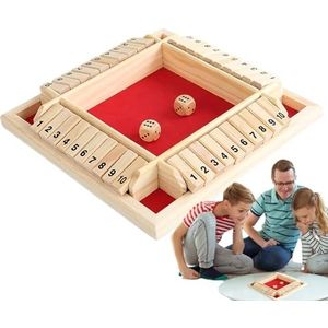 BBAUER Sluit de doos | Houten wiskundespellen - Wiskundige bordspellen, barspellen, strategiespel voor kinderen, volwassenen, familie, klaslokaal, thuis, feest of pub, 2-4 spelers
