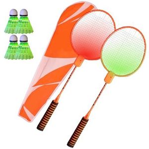 Badmintonset, lichte racketsets, trainingsled-badmintonracket en shuttles, nylon badmintonracket, lichtgevende badmintonset voor kleurrijke achtertuinspellen en familie-entertainment