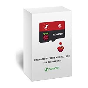 Sonicon Vooraf geladen RetroPie Emulatie Station Emulator MicroSD-kaart w/Retroarch Games Geladen NES/SNES/Genesis/Game Boy/Atari/Arcade/Mame, Plug Play voor Raspberry Pi3/3b+