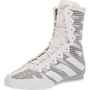 adidas Unisex Hog 4 Boxing Shoe, White/White/Grey, 8.5 US Men