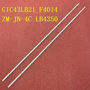 2 stuks LED-achtergrondverlichtingsstrip for L43P6US GIC43LB21_F4014_V0.3 ZM-JN-4C-LB4350-ZM02L 43P6F 43T2F 43A860U LVF430NEAL LVU430NEBL(2 PCS For 1 TV)