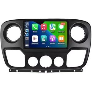 Android 14 Autoradio 9 inch touchscreen voor Renault Master Nissan NV400/Opel Movano 2010-2021 Autoradio Navigatie met Carplay met GPS navigatie Bluetooth FM USB Steering Wheel Control(B7 1G+32G)