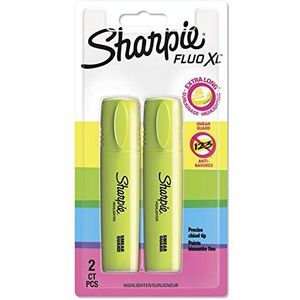 Sharpie Fluo XL markeerstiften | Beitelpunt | Fluorescerend Geel | 2 Count
