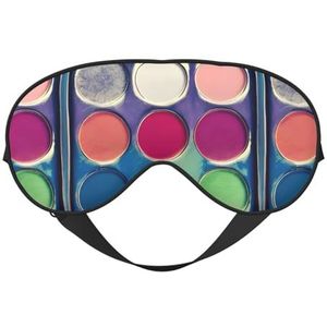 Rond kleurenpalet unisex elastisch verstelbaar gesp ontwerp verduisterende slaap oogmasker voor thuis reizen yoga kantoor dutje
