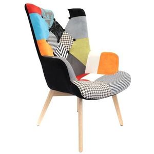 THE HOME DECO FACTORY - HD3610 - Fauteuil - Multicolore - Tissu - Scandinavisch Design