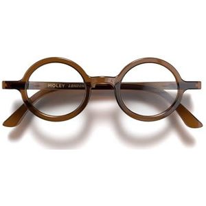 LONDON MOLE Brillen | Moley Leesbril | Ronde Bril | Coole lezers | Stijlvolle leesbril | Heren Dames Uniseks | Veerscharnieren | 1.5