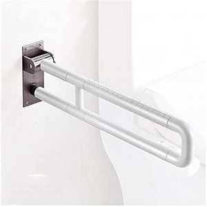 Badkamer handgreep leuningen, veiligheid armleuningen, grijpbar opvouwbare handicap, 24 inch bad roestvrij stalen badkamer armleuningen ouderen gehandicapte kinderen douche toiletskid/wit