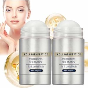 Collagen Peptide Firming Serum Stick,Anti-Aging Face Moisturizer,Retinol Facial Tightening Stick,Neck Face Care Serum Stick Improve Skin Elasticity,Reduces Wrinkles & Fine Lines (2pc)