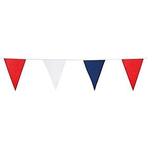 Boland - Wimpelketting, lengte 10 meter, veelkleurig, veelkleurig, vlaggenketting, polyester, slinger, hangende decoratie, carnaval, themafeest, verjaardag, kleuterschool