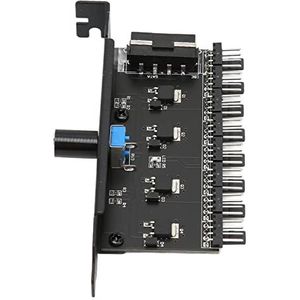 Chassis Fan Hub CPU Koeling 8 Poort 12 V 3Pin 4Pin PC-Fan Speed ​​Controller 72W Fan Hub Snelheidsregelaar met Vaste Schroef voor Desktop Computer Chassis(IDE)
