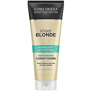 John Frieda Sheer Blonde Highlight Activating Moisturizing Conditioner voor lichtere Blondes, Multicolor, zonnebloem, 250 ml