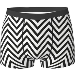Taille Ondergoed Zigzag Streep Print Boxer Shorts Comfort Boxer Slips Shorts Comfortabel Ondergoed Voor Gift, Papa, Minnaar, Ondergoed 1456, L