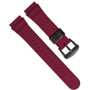 INSTR Mannen siliconen rubber horlogeband Voor Seiko 5 Nr. SNE537 SRPA83J1 Solar sport duiken blik polsband (Color : Red black buckle, Size : 22mm)