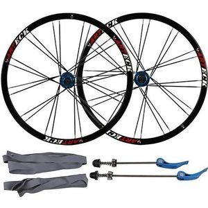 ZECHAO 26-inch mountainbike, Quick Release V-Brake Cycling Wheels Hybrid 24 Hole Disc 7 8 9 10 Speed ​​Double Wall Mountain Rand (Color : B, Size : 26inch)
