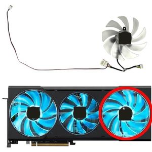 DIY voor POWERCOLOR voor Radeon RX 6700 XT 12GB voor Hellhound grafische kaart vervangende ventilator(Right fan)