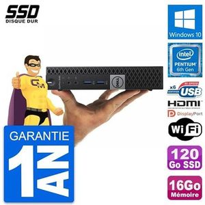 Dell Mini PC OptiPlex 3040 Micro G4400T RAM 16GB SSD 120GB HDMI Windows 10 WiFi (Refurbis)