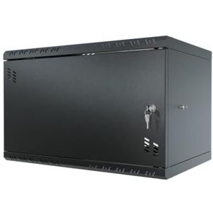 Stalflex Rack Cabinet 19"" 6U, 350mm, Full Door, Black S-RC19-6U-350MB