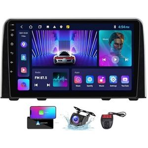 10 Inch Touchscreen Dubbel DIN Autoradio Compatibel met Honda CRV 5 RT RW 2017-2022 met Carplay/Android Auto FM RDS DAB+ Autoradio WiFi 4G Draadloze Carplay Android Auto Bluetooth(NF-1)