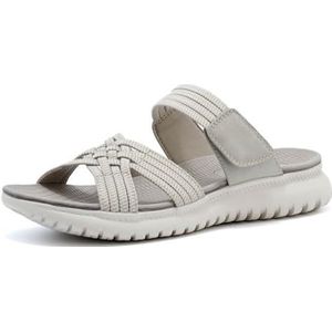 WDUDSUDUW Sandalen voor dames, zomer, comfortabele schoenen, casual outdoor, wandelsandalen, instappers, platte slippers,Grijs,40.5 EU