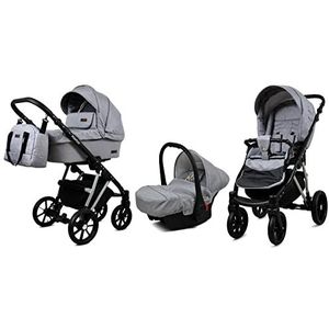 Kinderwagenset configureerbaar nieuwe kleuren Marlux Alu by SaintBaby Silver Silver 2-in-1 zonder babyzitje