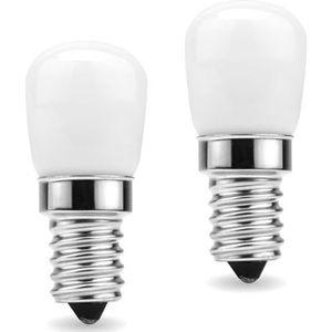 KYPSZQPSH 2 stks/partij 3 W E14 LED Koelkast Gloeilamp Koelkast Maïs Lamp AC 220 V LED Lamp Wit/warm Wit SMD2835 Vervangen Halogeen Licht(Color:Warm White)