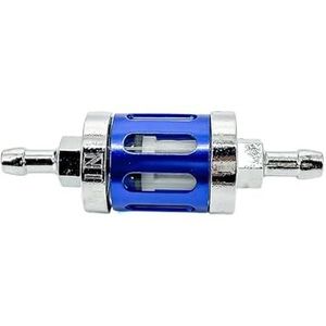 Motorfiets 8mm CNC aluminiumlegering glas gas brandstof benzine oliefilter motor accessoires for motorcross(Blue)