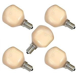 5 x Dura druppelvormige gloeilamp 15W E14 Terracotta Cappuccino gloeilamp 15 Watt Softone Flame