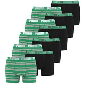 PUMA 10 stuks boxershorts voor heren, onderbroek, ondergoed, 327 - Groen, L
