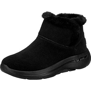 Skechers - GOwalk Arch Fit Cherish - Enkellaarsjes - Zwart - Suede/Imitatiebont/Rubber