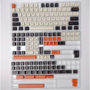 QPSJXN KBDIY 174 Set PBT - Dubbele opname - Sleutelcaps voor GMK Carbon Custom Mechanical Keyboards Compatibel met F75 F87 F99 -modellen