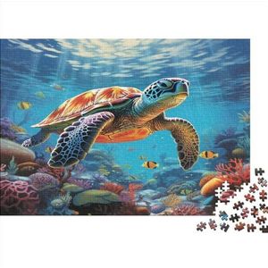 Turtles Impossible puzzel, behendigheidsspel voor het hele gezin, kleurrijk legspel, zeepuzzel voor volwassenen, 1000 stuks (75 x 50 cm)