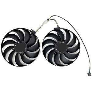 95MM T129215SU FDC10U12S9-C 4-pins koelventilator voor ASUS voor Radeon RX 5700XT 5600 XT DUAL EVO OC grafische kaartkoelerventilator(Black A-Fan)