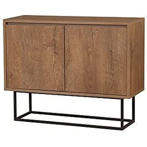 Homtex Elegante salontafel met grote opbergruimte en metalen frame, 110 x 40 cm, industrieel design