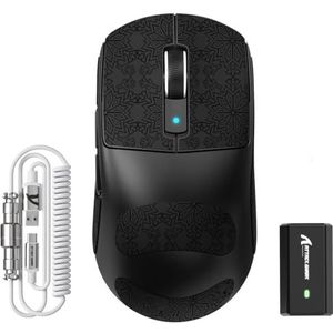 EWEADN x ATTACK SHARK R6 LIGHTSPEED Wireless Gaming Mouse, 39G Ultralicht Ontwerp, HyperSpeed met 8K Hz, PAW3950-sensor, Nordic52840, 42K DPI for e-Sports-game, Tri-mode Programmable Muizen- BlackPro