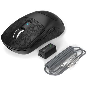 EWEADN x ATTACK SHARK R6 LIGHTSPEED Wireless Gaming Mouse, 39G Ultralicht Ontwerp, HyperSpeed met 8K Hz, PAW3950-sensor, Nordic52840, 42K DPI for e-Sports-game, Tri-mode Programmable Muizen- BlackPro