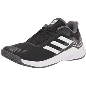 adidas Men's Novaflight Sustainable Volleyball Shoe, Black/White/Grey, 12