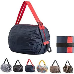 Large Capacity Portable Shopping Bag, Foldable Reusable Grocery Bags, Multipurpose Storage Bag Sports Travel Shoulder Bag (C)