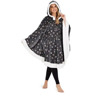 CityComfort Dekenhoodie voor dames knusse sherpa overmaatse dekenhoodie, Grijs ros�goud, one size