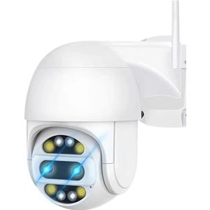 Bewakingscamera, 4K 8MP Dual Lens PTZ Camera Outdoor 8X Zoom Video Camera Menselijke detectie Draadloze Bewakingscamera's Zorg(8MP Camera add 64G)