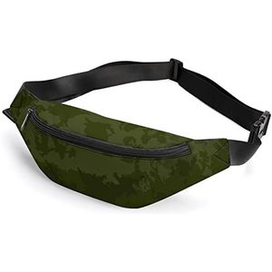 Bum Tas Groene Camouflage Fanny Packs Grote Capaciteit Zweetbestendige Taillepakken Outdoor Sport Running Riem voor Mannen Vrouwen, Stijl-33, 36*15cm