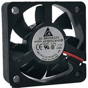 CYRMZAY Compatibel voor Delta AFB0524HHB 5015 24V 0.17A 5cm 2-Wire Cooling Koelventilator