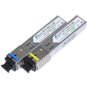 1000BASE-BX enkele vezel 1G Mini GBIC LC/SC 1,25G 1310 nm/1550 nm 5 km WDM SFP (1 paar SC connector)