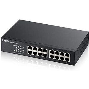 ZyXEL GS1100-16 netwerkswitch – netwerkswitches (montagerooster)