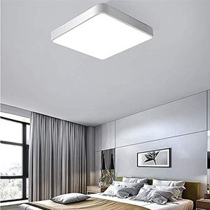 LED-plafondlamp, 24W dimbaar, 2040lm, 3000-6500K, moderne ultradunne vierkante plafondlamp met afstandsbediening, geschikt voor badkamer, slaapkamer, keuken, woonkamer, wit, 30 * 30 * 5cm